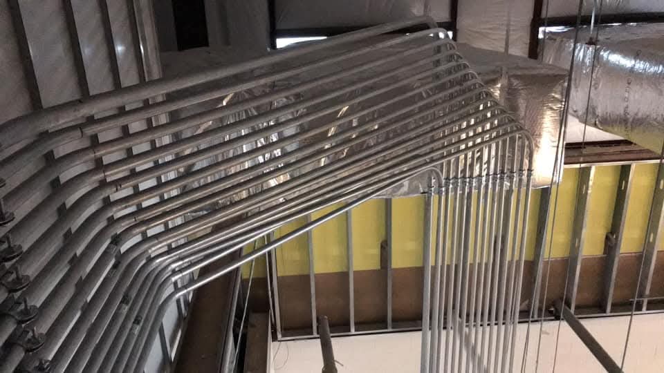 Conduit rack on commerical project
