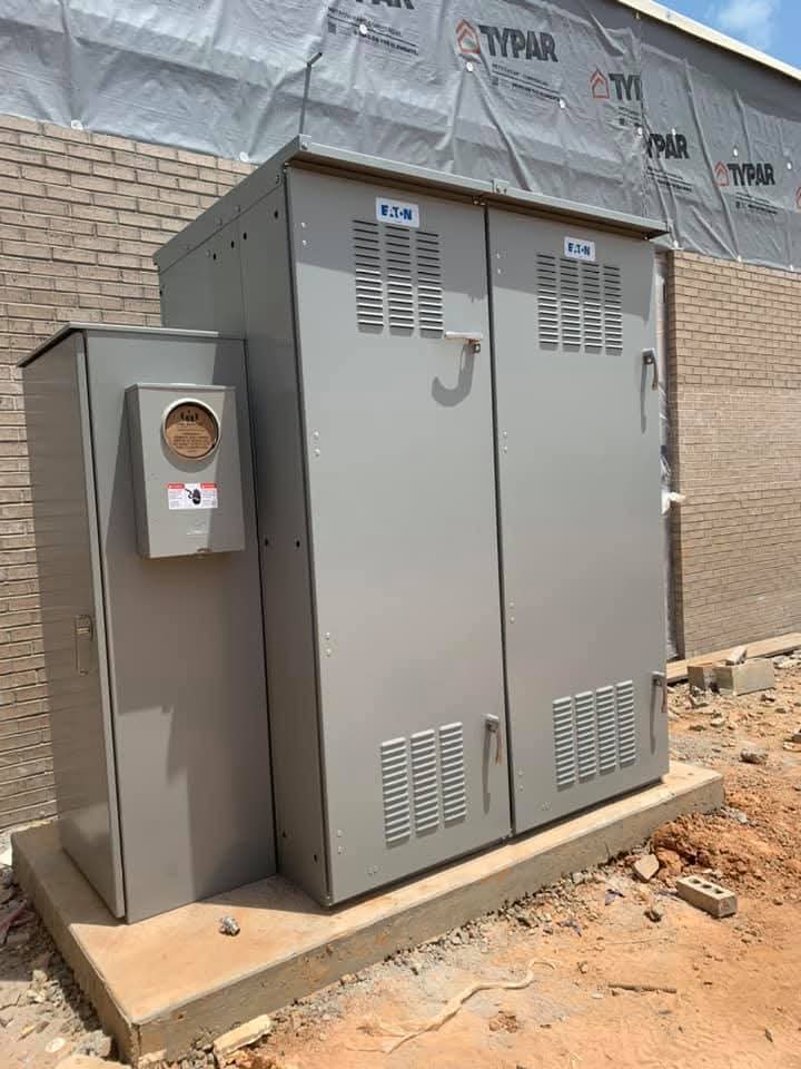 Exterior electrical service installation