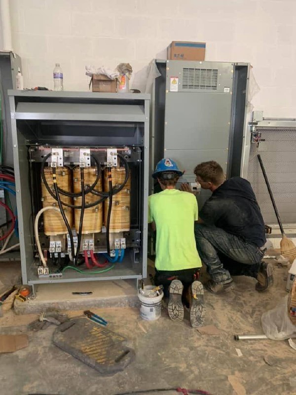 Crew at work on commercial project
